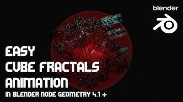 Easy Cube Fractal Animation in Blender | Node Geometri Tutorial