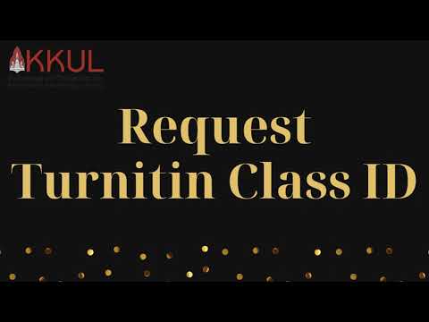 Turnitin How to request Turnitin