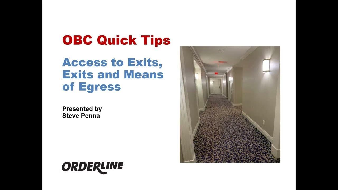 OBC Quick Tips Access To Exit And Means Of Egress YouTube obc-quick-tips-access-to-exit-and-means-of-egress-youtube