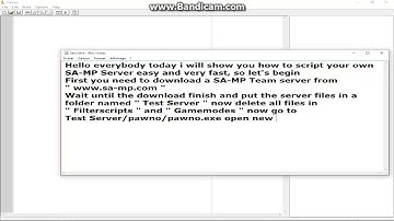 How to script your own SA MP Server #Part 1