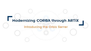 Modernizing CORBA through Artix: Introducing the Orbix Server (3)
