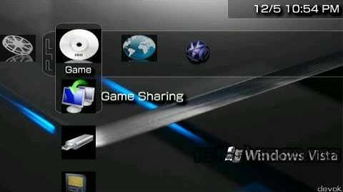 PSP Theme vista_psp.pft PSP-Themes.NET