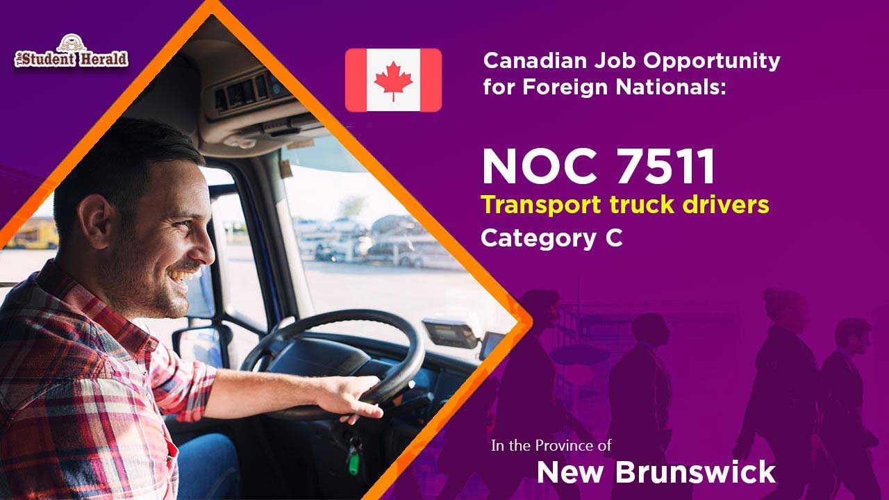 Canadian Job Opportunity for Foreign Nationals: NOC 7511, Job Title ...