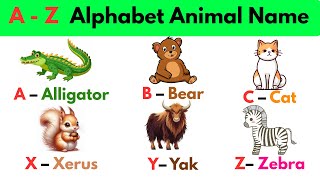 A to Z Animals for Kids 🐘🦓 | Learn Animal Names from A-Z with Fun alphabets!🌟🚀📚