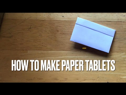 Tablets made from paper