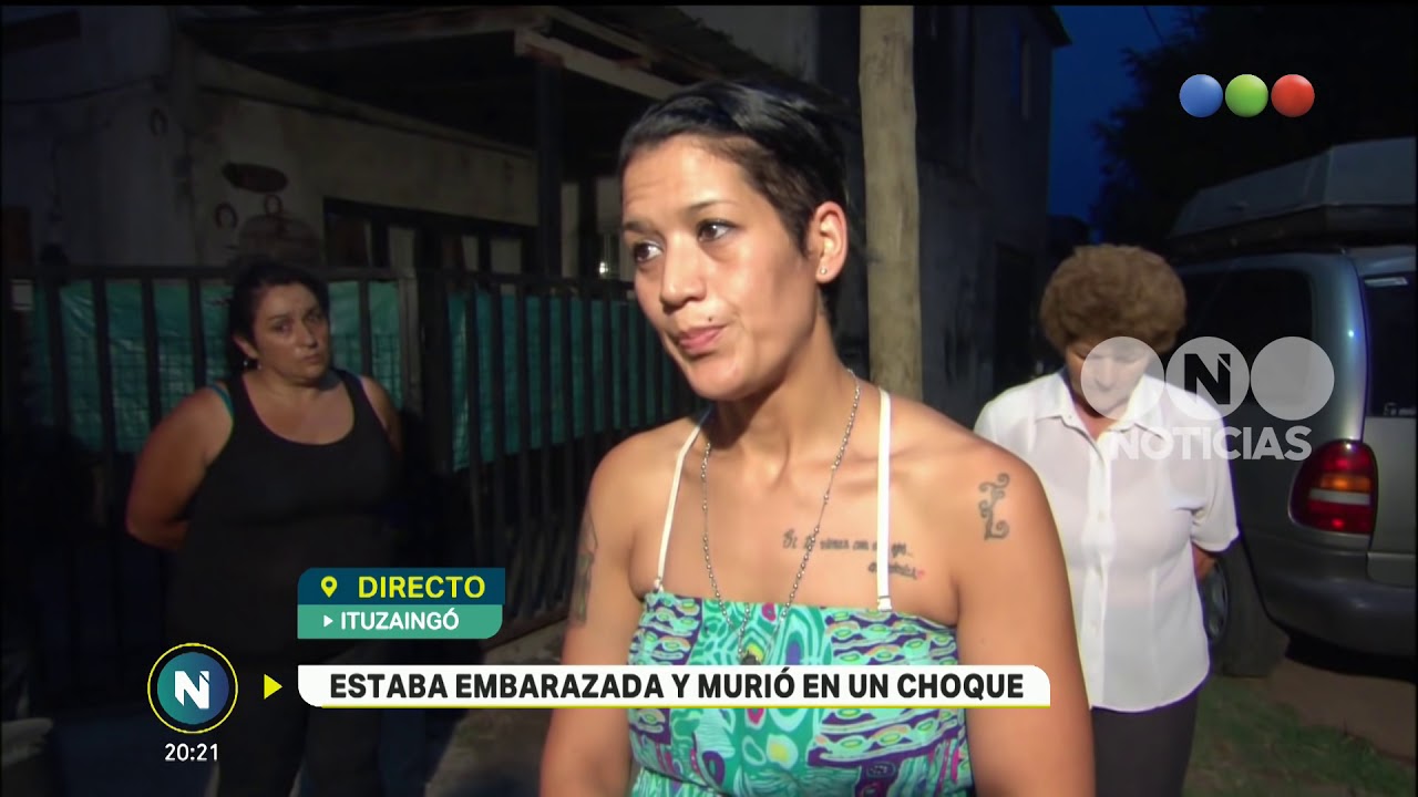 Estaba embarazada y murió en un choque - Telefe Noticias buenos aires palermo