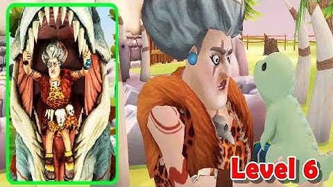 Scary Teacher Stone Age New Update Level 6 Dino Egg Prank