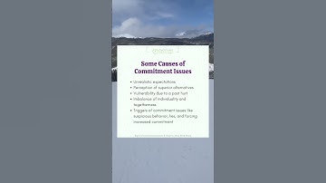 Some Causes of Commitment Issues