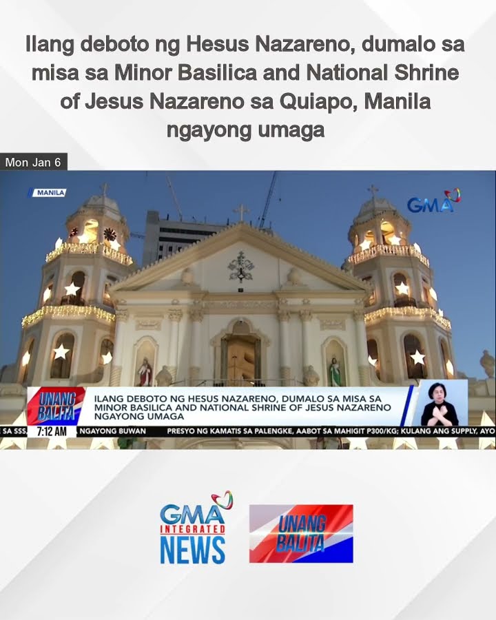 Ilang deboto ng Hesus Nazareno, dumalo sa misa sa Minor Basilica and National... | Unang Balita