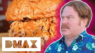 Casey Takes On The Pigzilla 4lb Sandwich! | Man V Food