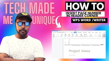 How to insert page number in header corner wps office write | wps office writer page number
