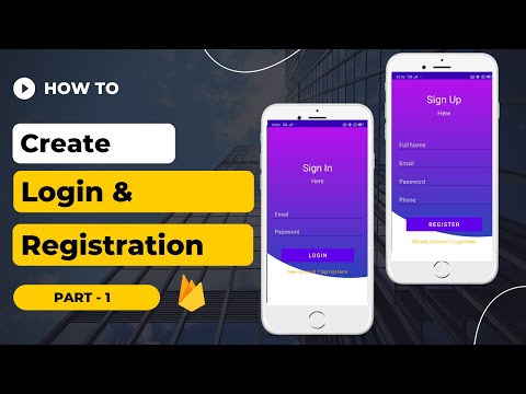 How To Create Login and Register Page in android studio | Login Page in android studio | Part 1/3