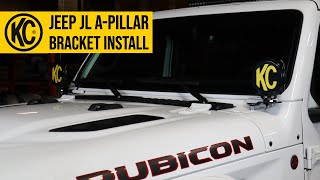 How to Install APillar Light Brackets on a Jeep JL/Gladiator | KC HiLiTES