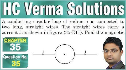 A conducting circular loop of radius a is connected to two long, straight wires. The straight wires