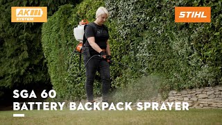 Stihl Sga 60 Cordless Sprayer Stihl Battery Sprayers Stihl Ak Battery System Stihl Gb