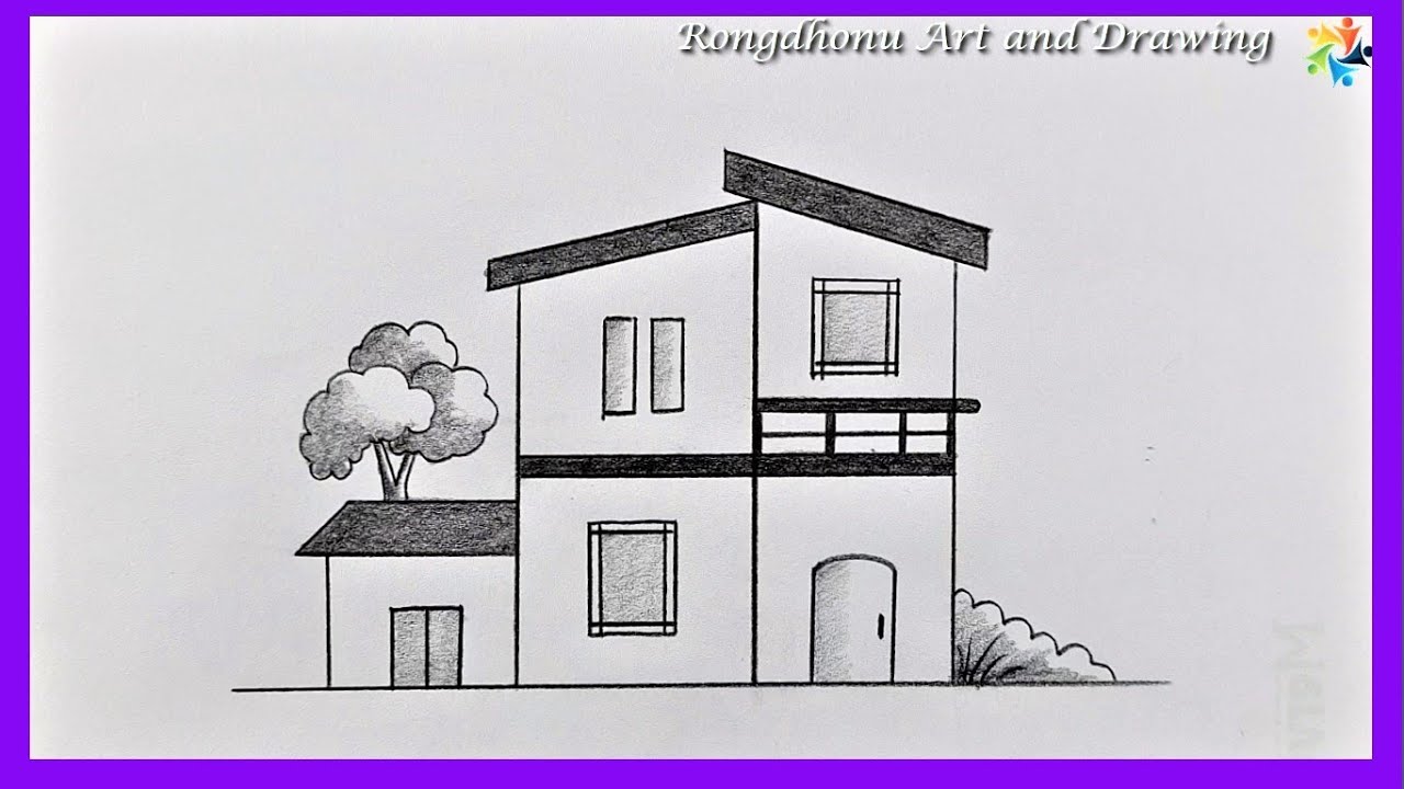 Pin by Zohaib Zahid on Drawings | House drawing, Dream house drawing,  Traditional american house