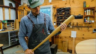 Making An Old School Baseball Bat - NO LATHE