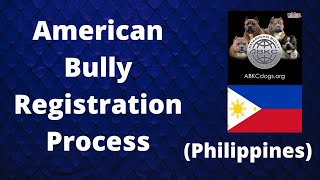 American Bully Registration Process sa Philippines