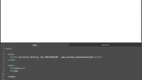 3   Universal Selector in CSS