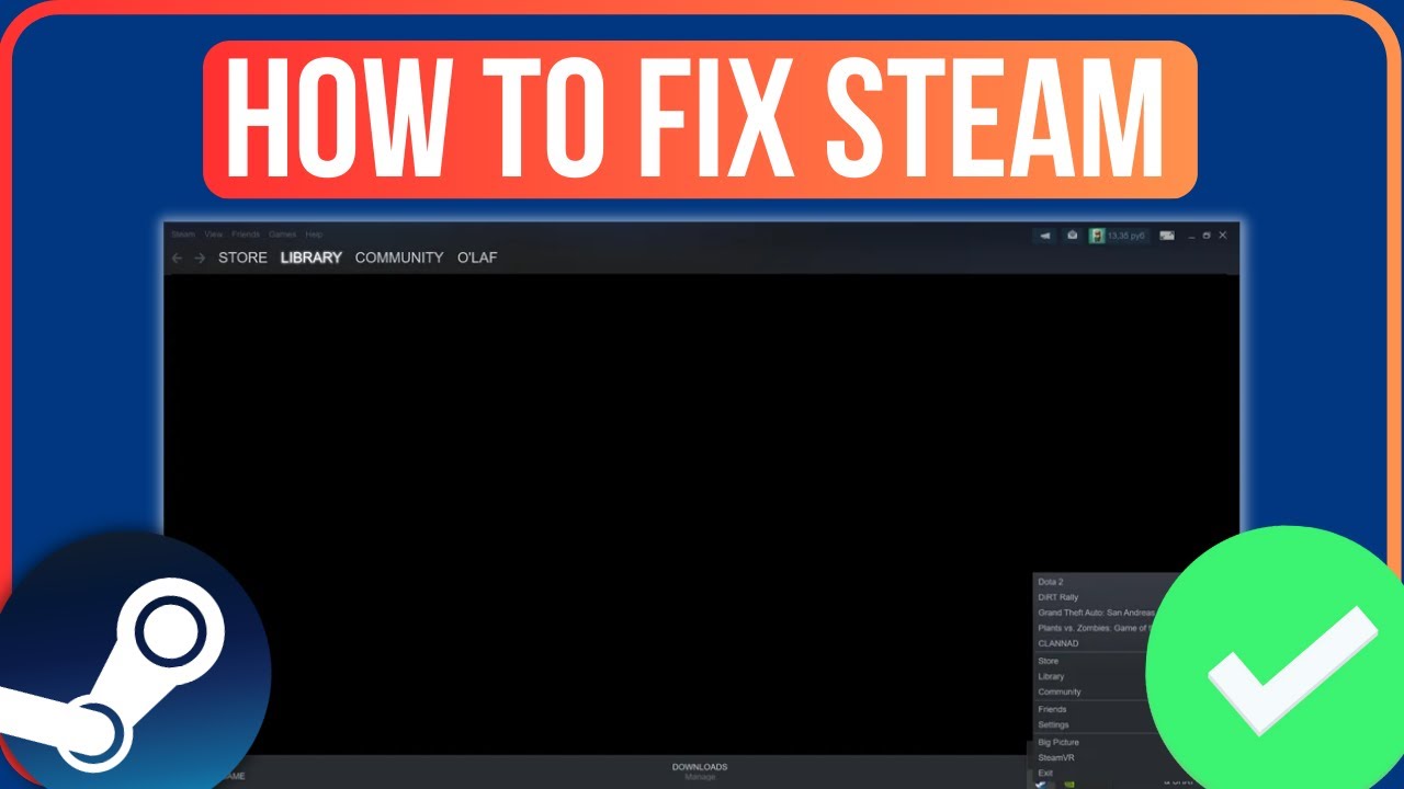 How To Fix Steam Store Not Loading  Steam Store Showing Black Screen 