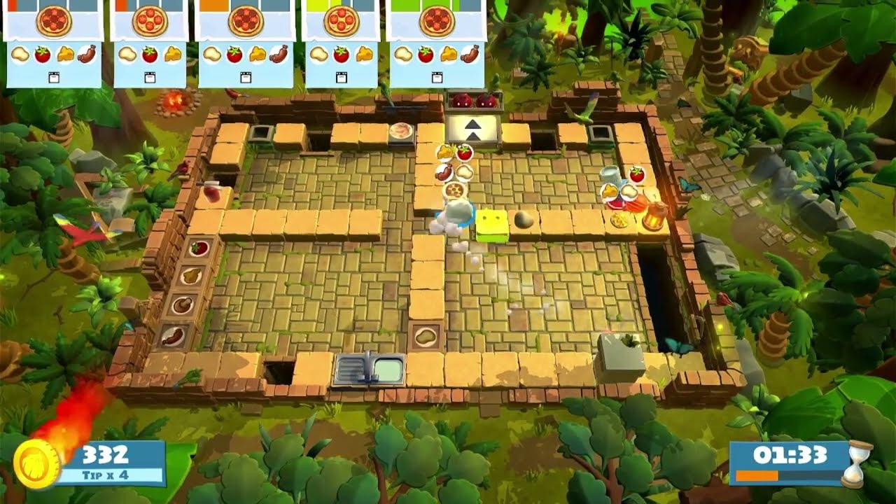 Overcooked All You Can Eat - The Lost Morsel 1-6 - 4 Stars -  2 Player - Tutorial