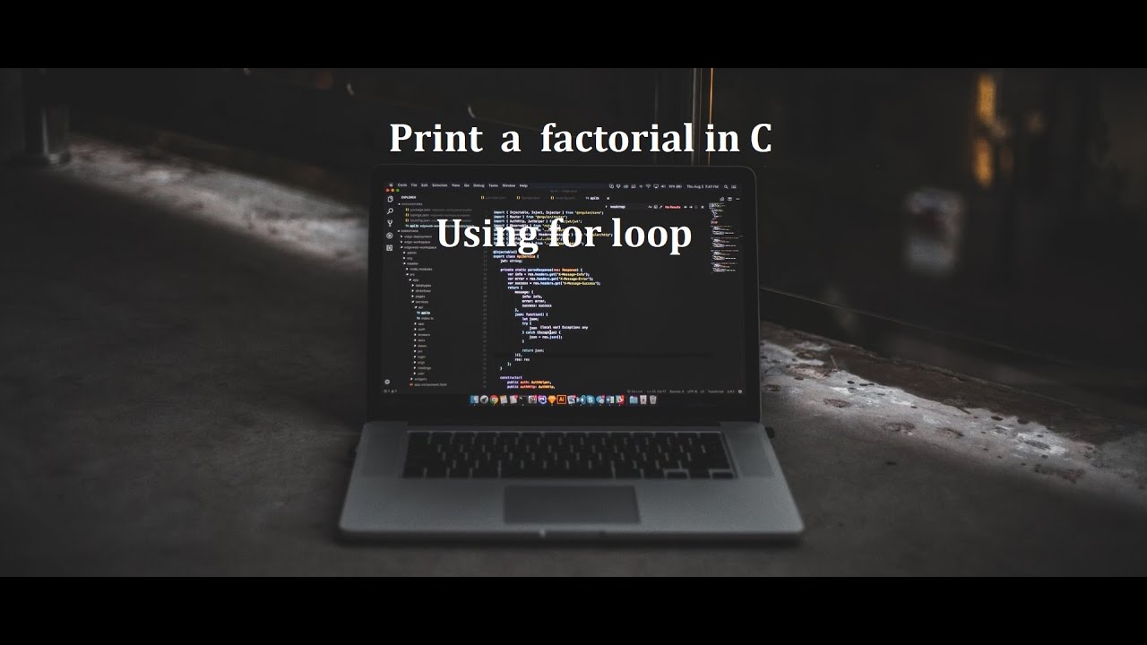 FACTORIAL USING FOR LOOP IN C - YouTube