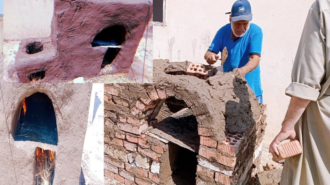 طريقه بناء الفرن البلدى الفلاحى بطين خطوه بخطوه مع عسليه