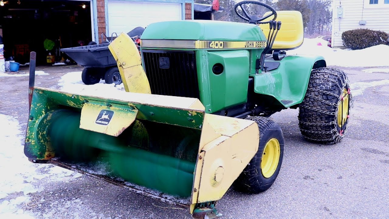 How To Replace Pto Belts On John Deere 400 Garden Tractor Youtube