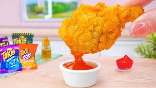 Takis Vs Cheetos Challenge Make Crispy Fried Chicken Recipe with Mini Yummy - ASMR Cooking Fast Food