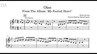 Keith Jarrett - "Oleo" Transcription