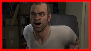 The entire GTA 5 story but Trevor has schizophrenia