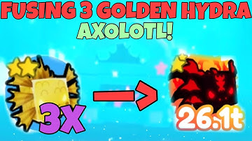 WHAT HAPPENS WHEN YOU FUSE 3 GOLDEN HYDRA AXOLOTLS? -Pet Simulator X-