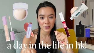 life in hong kong 🏙️🌧️ rainy summer day, diy gel nail routine, 10 min makeup & more!