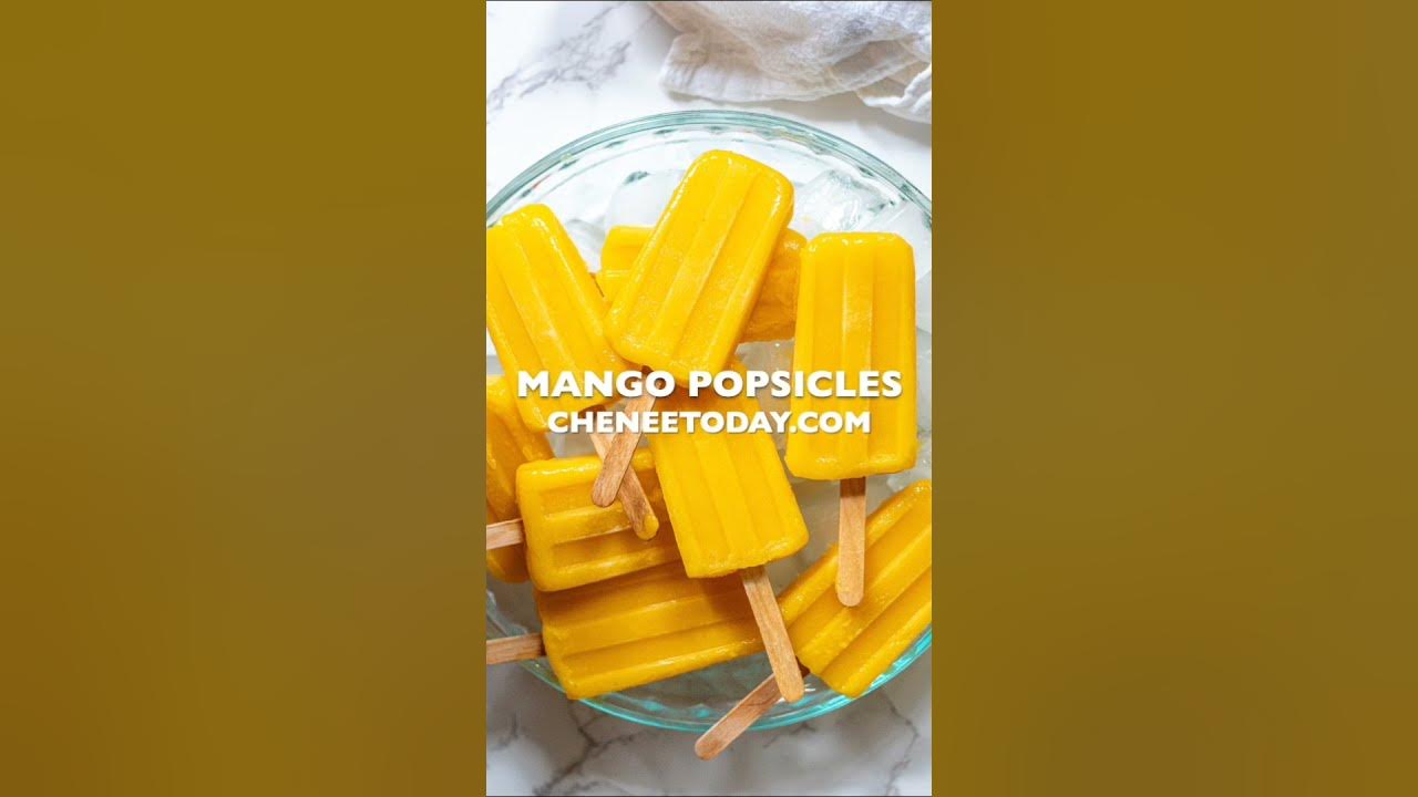 Mango Popsicles - Simple Vegan Frozen Treat! - Chenée Today