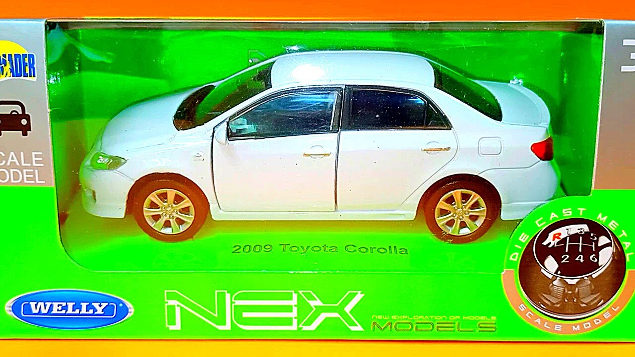 WELLY '09 TOYOTA COROLLA WHITE 1:34 DIE CAST METAL MODEL NEW IN BOX 