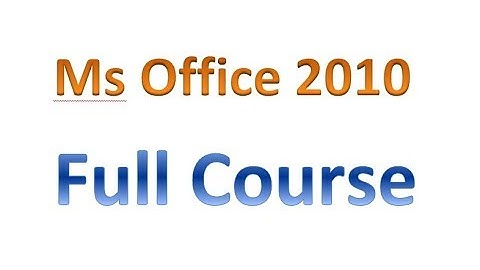 MS Office 2010 Complete Tutorial in Urdu / Hindi