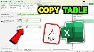 How To Copy Paste Table from PDF Into Excel