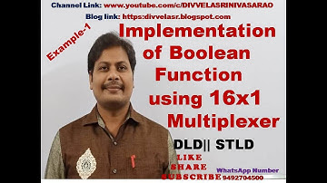 Implementation of Boolean Function using Multiplexers(16x1) || Boolean function using MUX || DLD ||