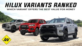 Toyota Hilux Variants Ranked -GR-S vs Conquest VS Hilux G VS Hilux E