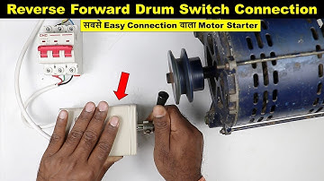 3 Phase Motor Reverse Forward Connection by using drum switch @ElectricalTechnician