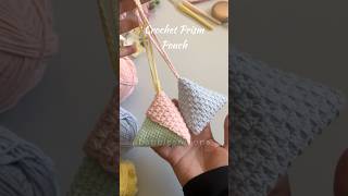 Crochet Prism Pouch Tutorial 👇🏻#shorts#crochetpouch#bobblesnloops#fyp