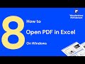 How to Open PDF in Excel on Windows | PDFelement 8