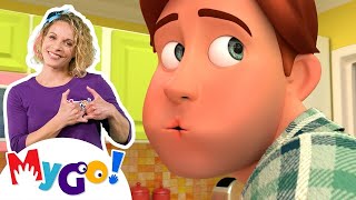 Johny Johny Yes Papa | CoComelon Nursery Rhymes \& Kids Songs | MyGo! Sign Language For Kids