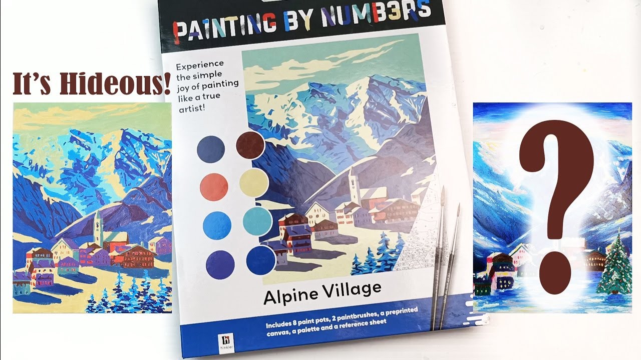 Turning a Dodgy Paint by Numbers into a Winter Wonderland Oil Painting!