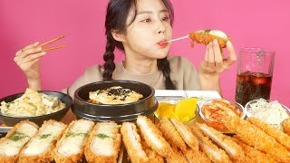 MUKBANG ASMR | Ultimate CombinationCheese pork cutlet and Kimchi fried rice Eat Eatingshow 아라 Ara