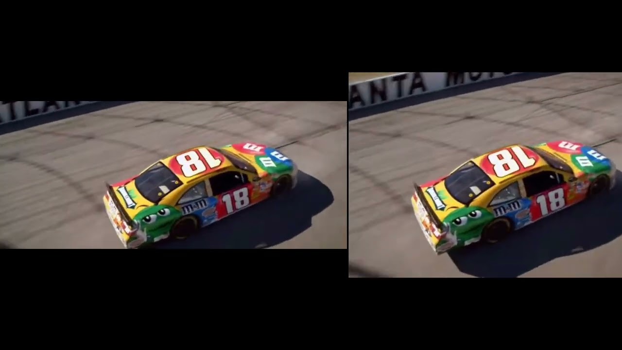 M&M 2011 NASCAR TV Commercial with Kyle Busch Widescreen Vs Full Screen
