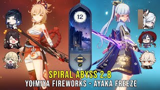 C0 Yoimiya Fireworks and C0 Ayaka Freeze - Genshin Impact Abyss 2.8 - Floor 12 9 Stars
