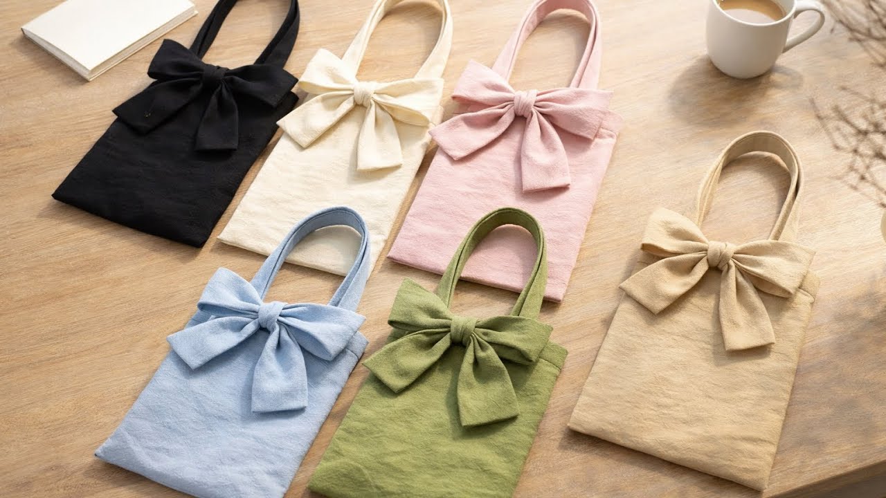 Make This Viral Bow Tote Bag at Home! 🎀 Easy DIY Tutorial
