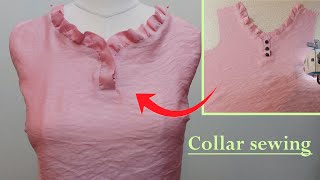 Womens Ruffle Collar sewing tutorial | How To Sew Beautiful Womens Collar That You Should Not Miss