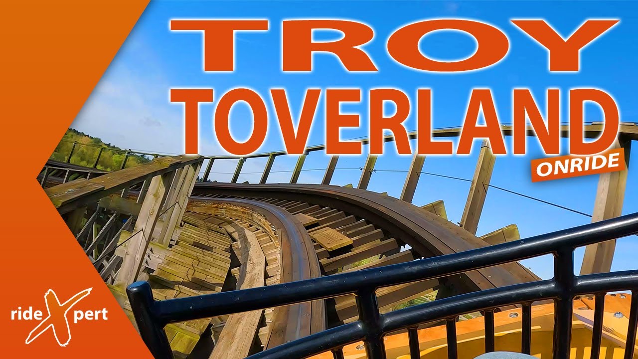 Troy | Toverland | Onride first Row by RideXpert in 4K